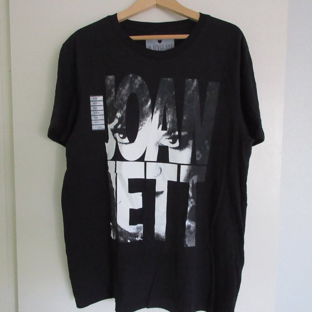 Joan Jett & The Blackhearts T Shirt Black White, Men's XL, Band Tee NEW, ROCK